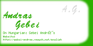 andras gebei business card